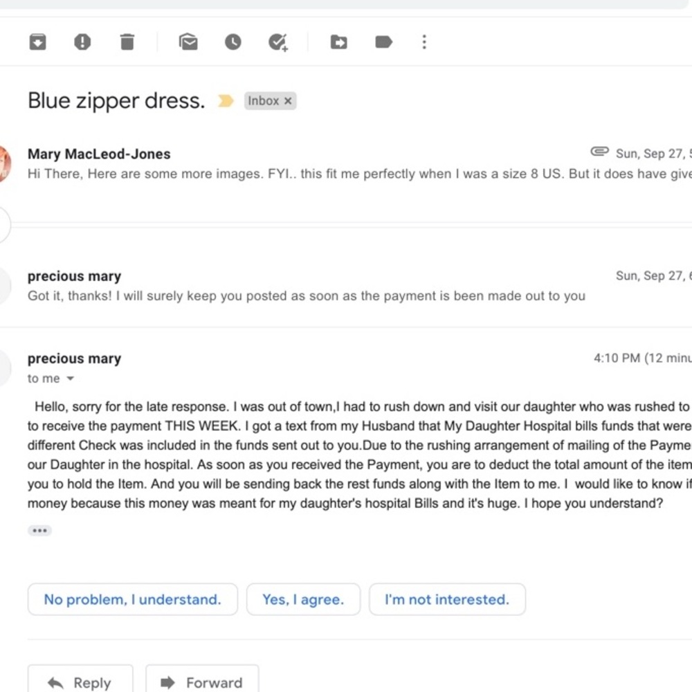 RIP-OFF ALERT! mprecious882@gmail.com
